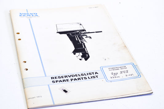 Volvo Penta 10017 Type 242 333cc 2-Cyl Parts List