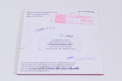 OEM Suzuki 99560-97J01-03E DF2.5 Service Manual CD
