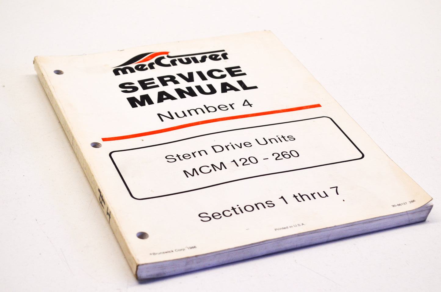OEM Mercury 90-86137 Service Manual #4 Stern Drive Units MCM 120-260 (1-7)