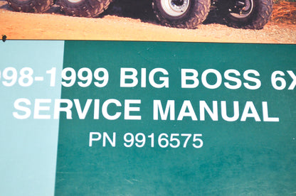 OEM Polaris 9916575 Service Manual 97-00 Big Boss 6X6