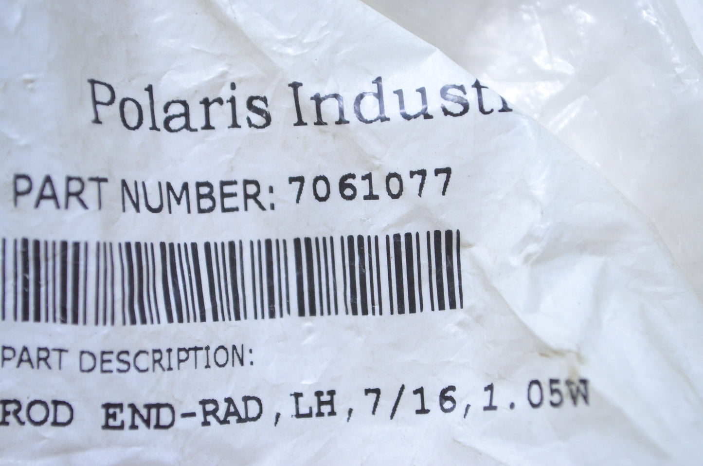 OEM Polaris 7061077 Left Radius Rod End NOS
