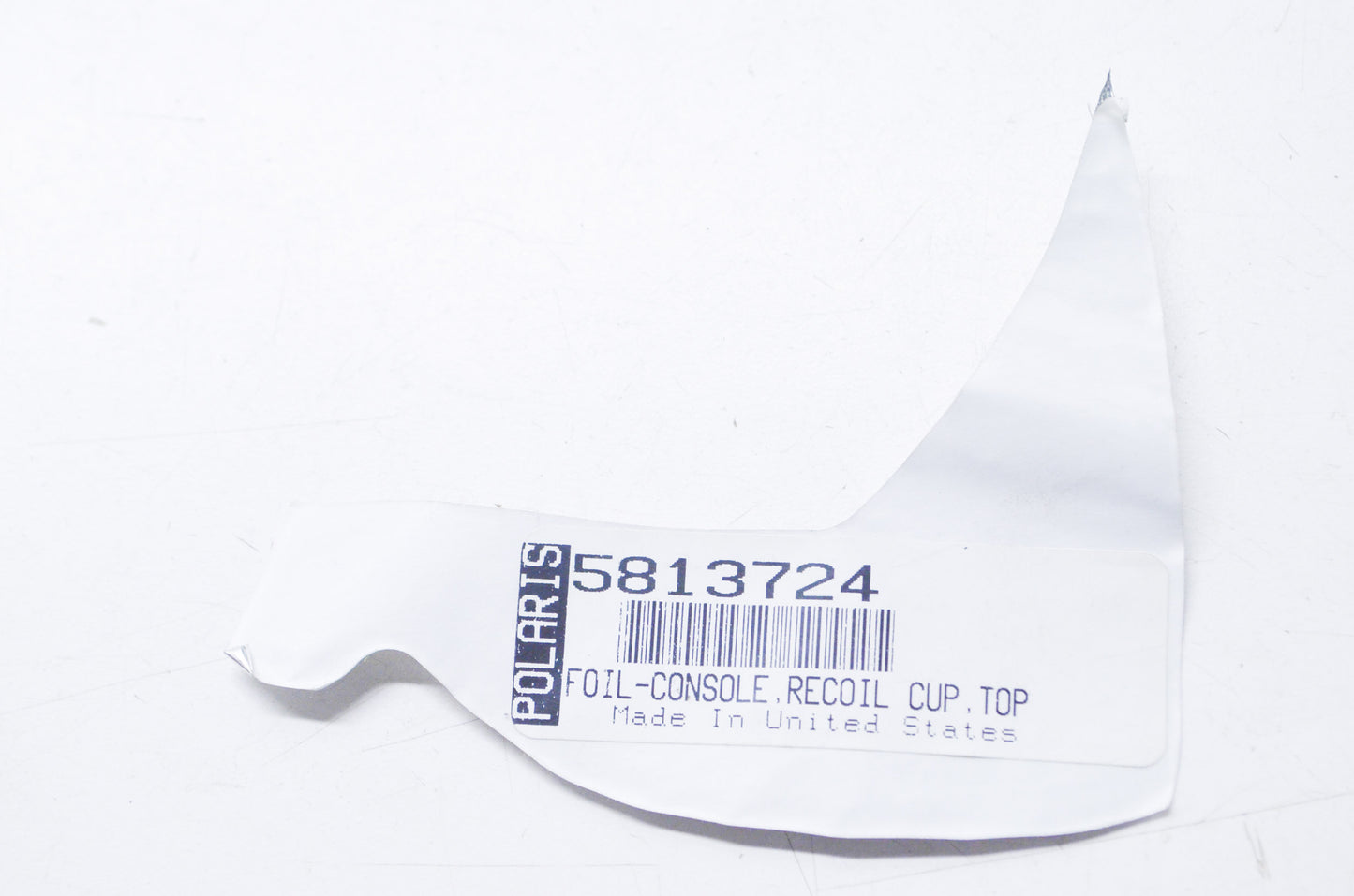 OEM Polaris 5813724 Console Top Recoil Cup Foil NOS