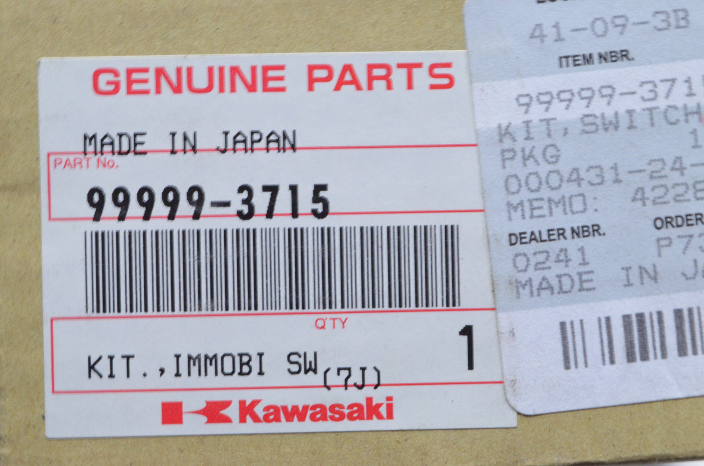 Immobilizer Switch Key NOS
