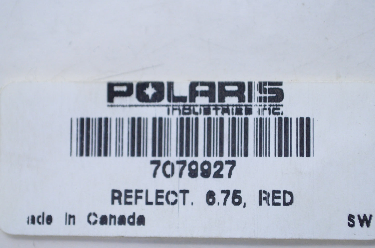 OEM Polaris 7079927 Red Reflector Decal 6.75"X.68" NOS