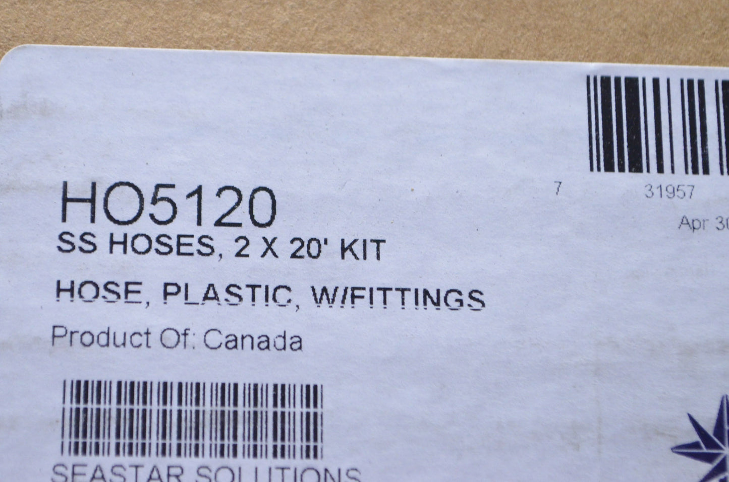 Seastar HO5120 SS Hose 22' Kit NOS
