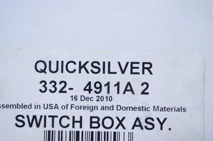 OEM Mercury 332-4911A 2 Switchbox Assembly NOS