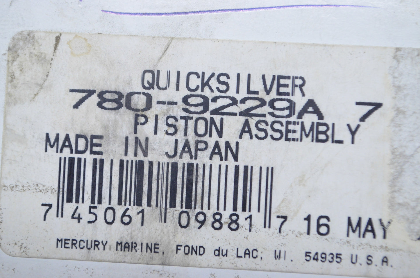 Piston Kit NOS