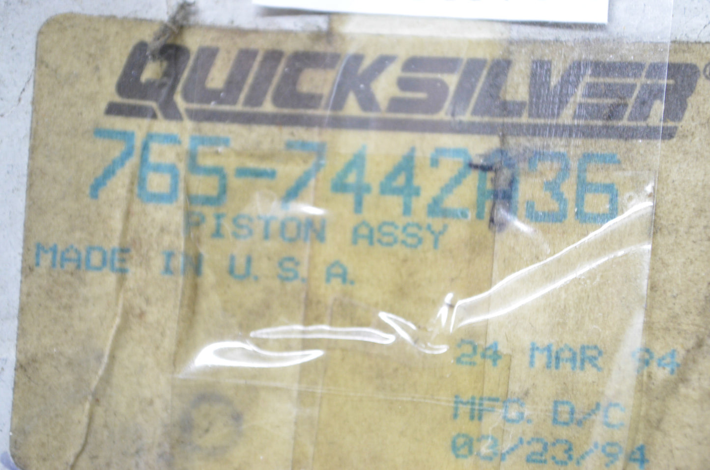 OEM Mercury 765-7442A36 Piston Kit NOS