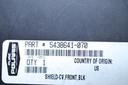 OEM Polaris 5438641-070 Black Front CV Shield NOS