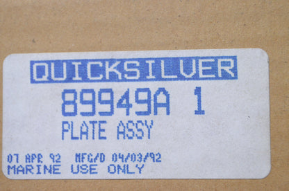 OEM Mercury 89949A 1 Plate Assembly NOS