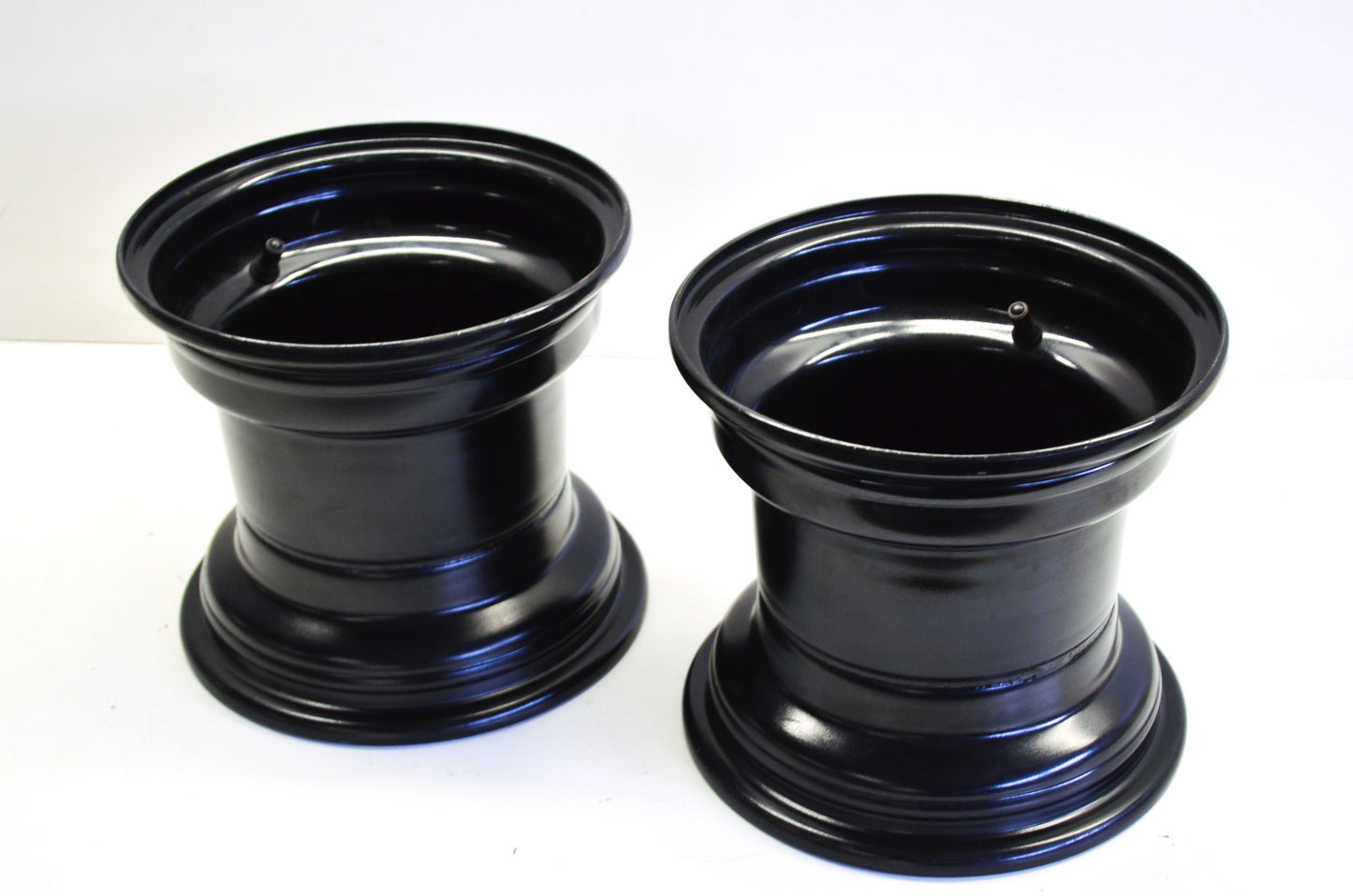 Aftermarket Black Rear Rims 4x110 9x8 3-5 Offset Qty 2 NOS