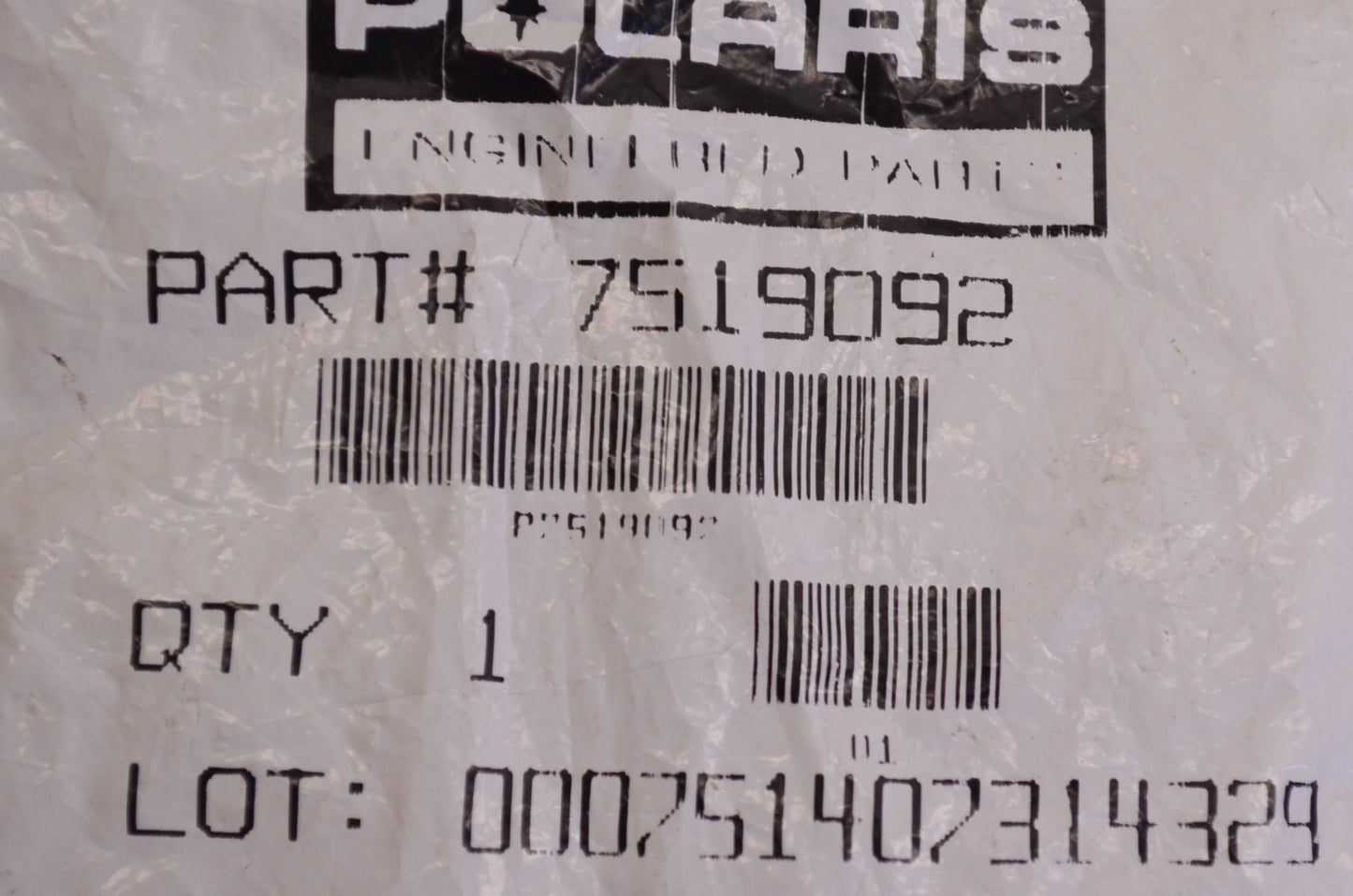 OEM Polaris 7519092 TXTH-M6X1.0X15 ZPB TAP Screw Qty 2 NOS