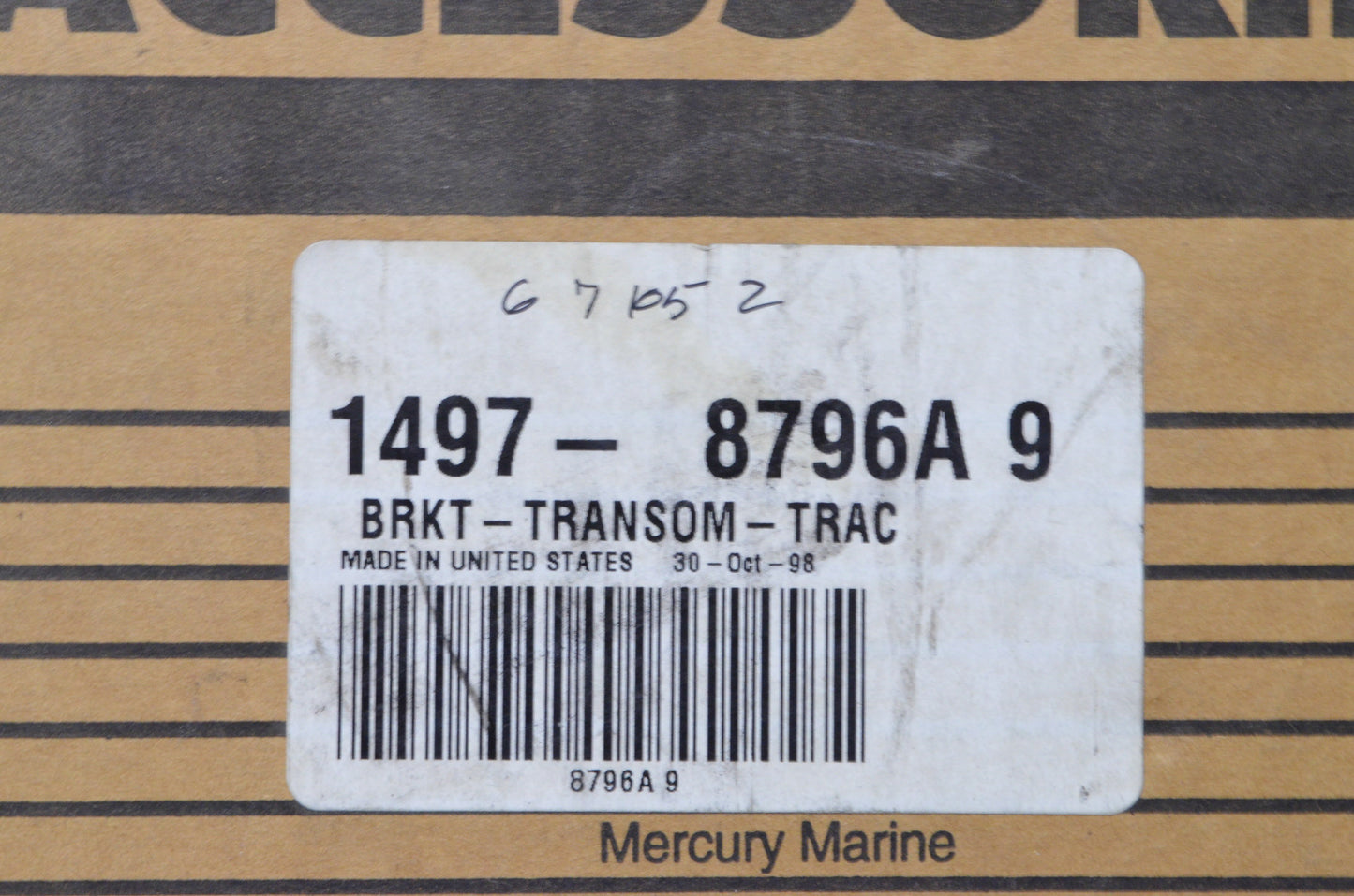 New OEM Mercury Transom Bracket NOS