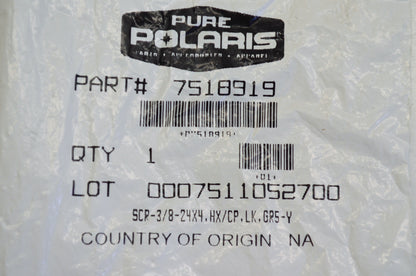 OEM Polaris 7518919 Hex Head Cap Screw 3/8-24X4 NOS
