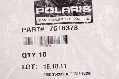 Polaris 7518378 Wheel Stud Qty10 NOS