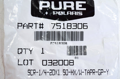 OEM Polaris 7518306 Screw 1/4-20X1.50 NOS