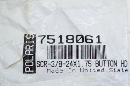 OEM Polaris 7518061 Button Head Screw 3/8-24X1.75 NOS
