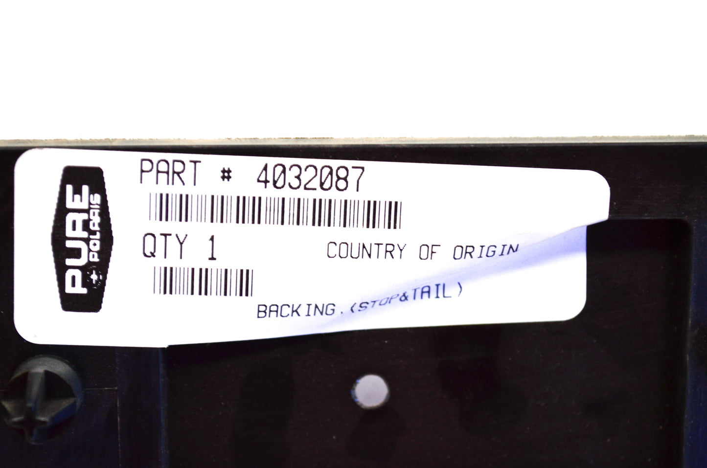 OEM Polaris 4032087 Tail Light Backing Mount NOS