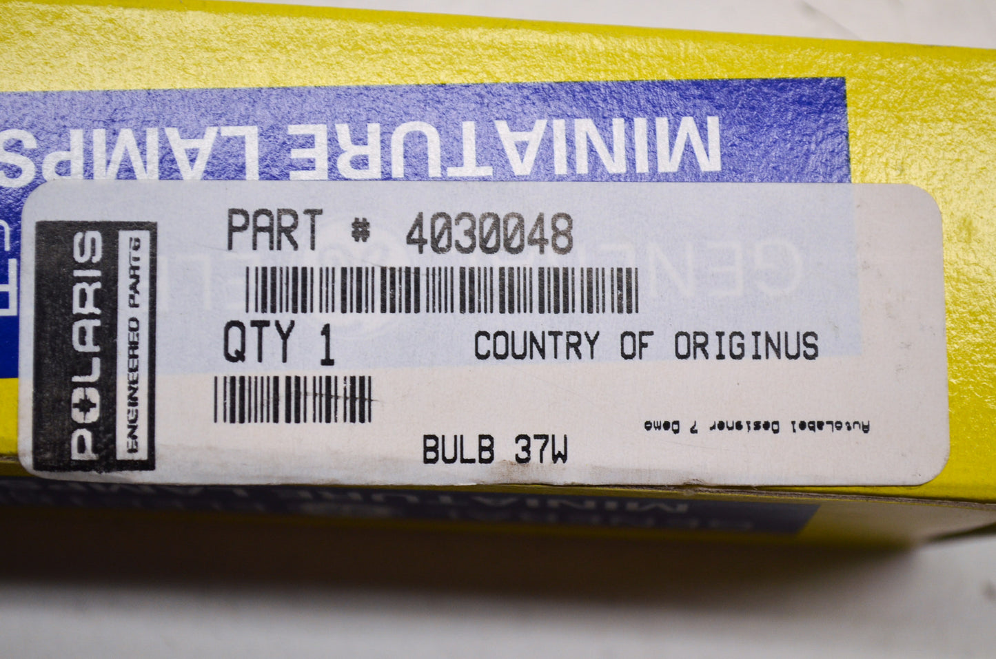 New OEM Polaris Headlight Bulb 37W NOS
