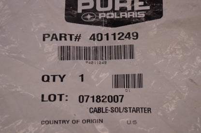 OEM Polaris 4011249 Solenoid/Starter Cable NOS