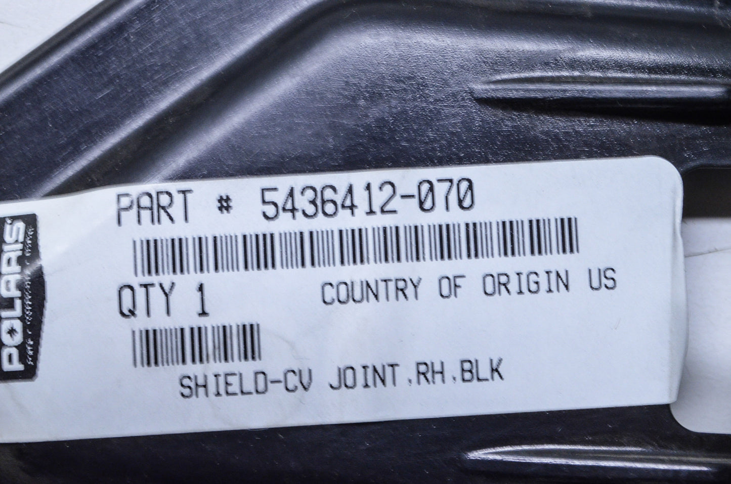 OEM Polaris 5436412-070 Black Right CV Joint Shield NOS