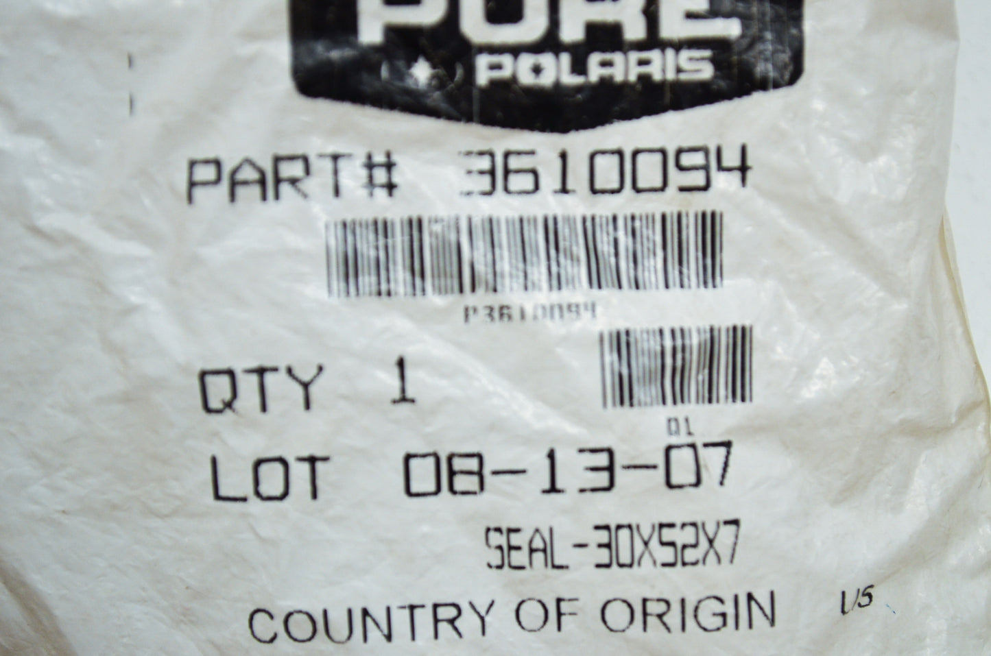 OEM Victory 3610094 Seal NOS