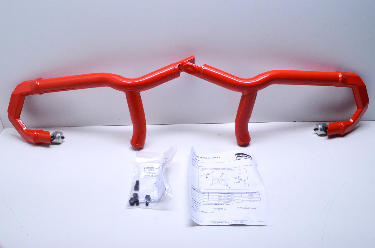 New OEM Polaris Extreme Front Bumper Attachment Indy Red NOS