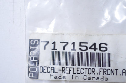 OEM Polaris 7171546 Left Yellow Reflector Decal NOS