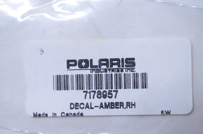 New OEM Polaris Right Amber Decal NOS