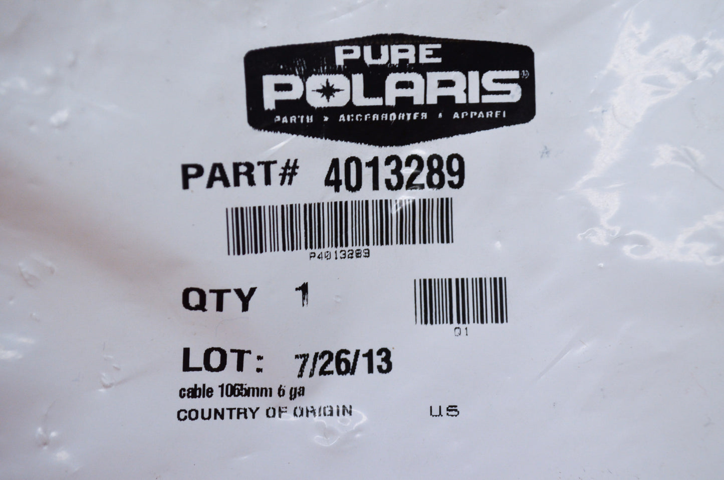 OEM Polaris 4013289 Cable NOS