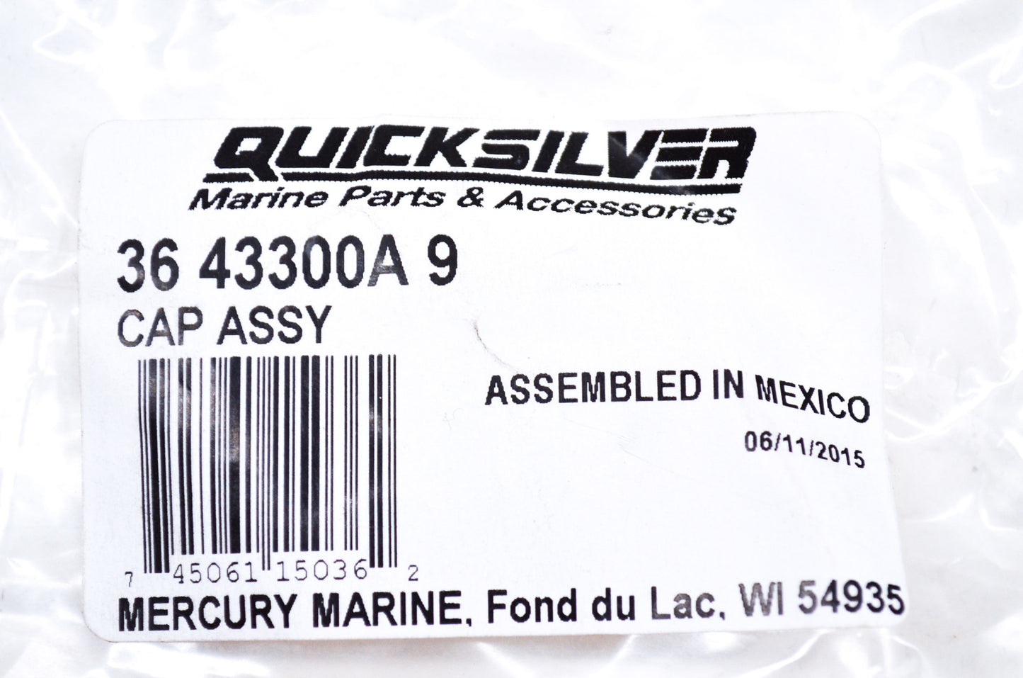 New OEM Mercury Cap Assembly NOS