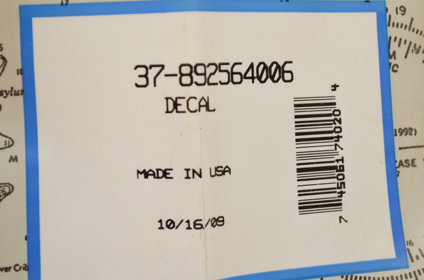 New OEM Mercury 225 Decal NOS