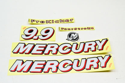 New OEM Mercury 9.9 Prokicker Decal Kit NOS