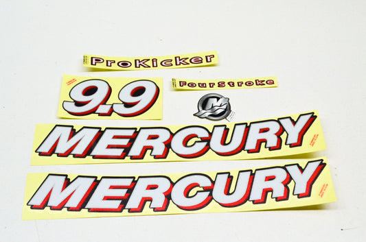New OEM Mercury 9.9 Prokicker Decal Kit NOS