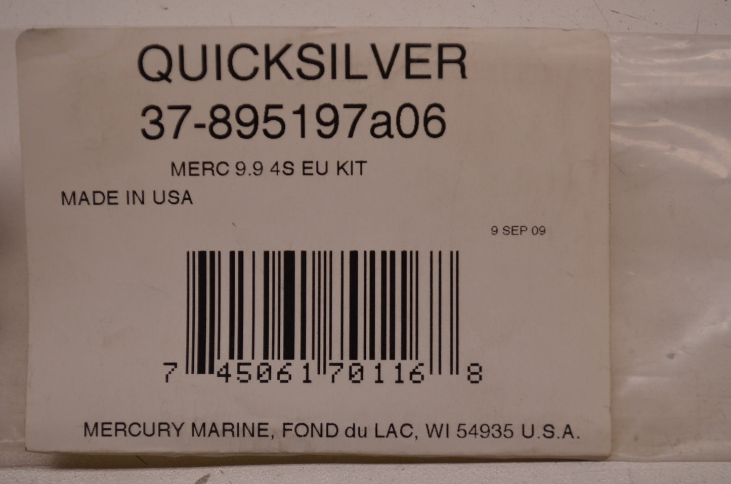 New OEM Mercury 9.9 Prokicker Decal Kit NOS
