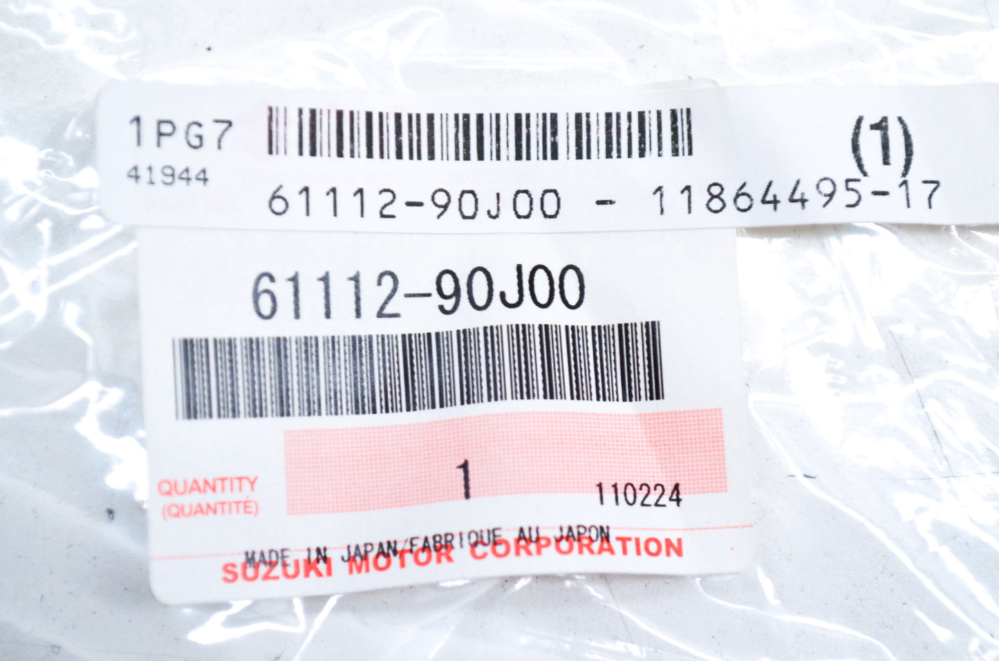 OEM Suzuki 61112-90J00 Side Cover Seal NOS