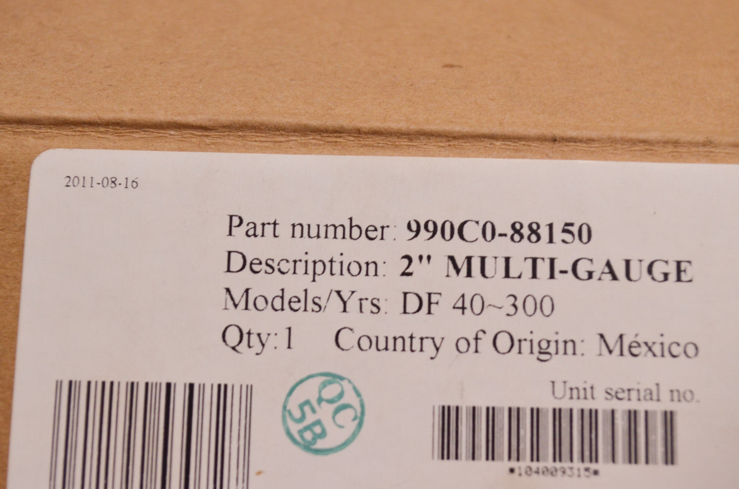 New OEM Suzuki 2' Multi-Gauge Assembly NOS