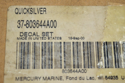 OEM Mercury 37-803644A00 Decal Kit NOS