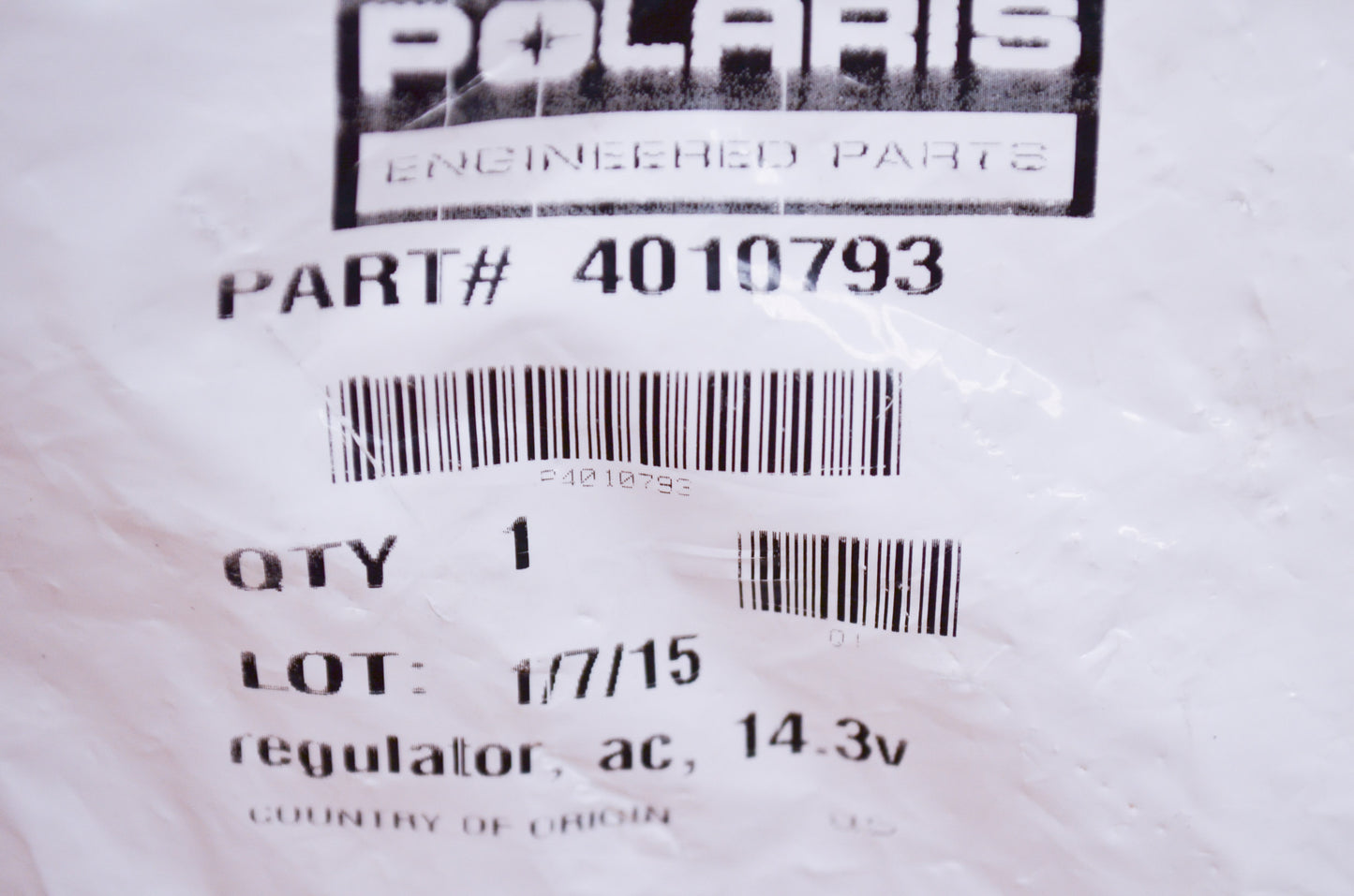 OEM Polaris 4010793 Voltage Regulator NOS
