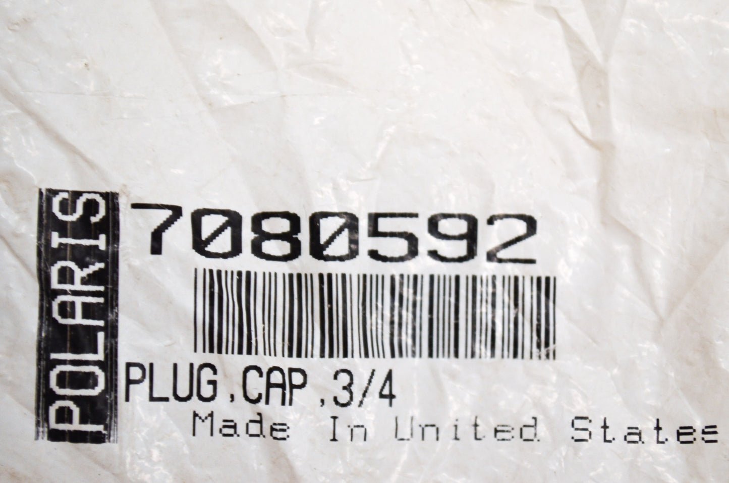 OEM Polaris 7080592 Cap Plug 3/4" Qty 2 NOS