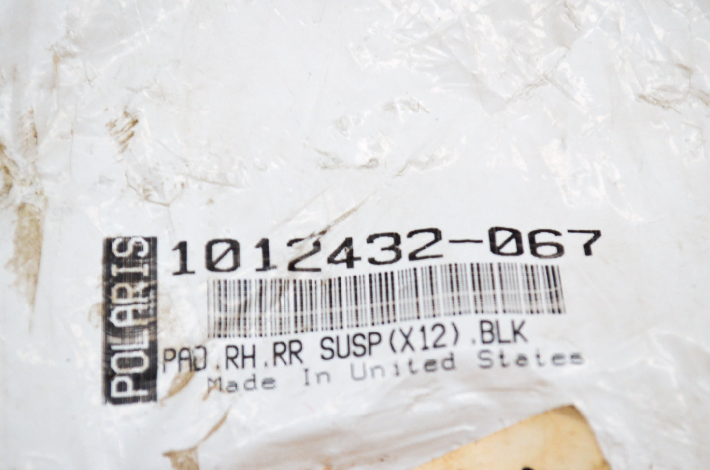 OEM Polaris 1012432-067 Right Suspension Pad NOS