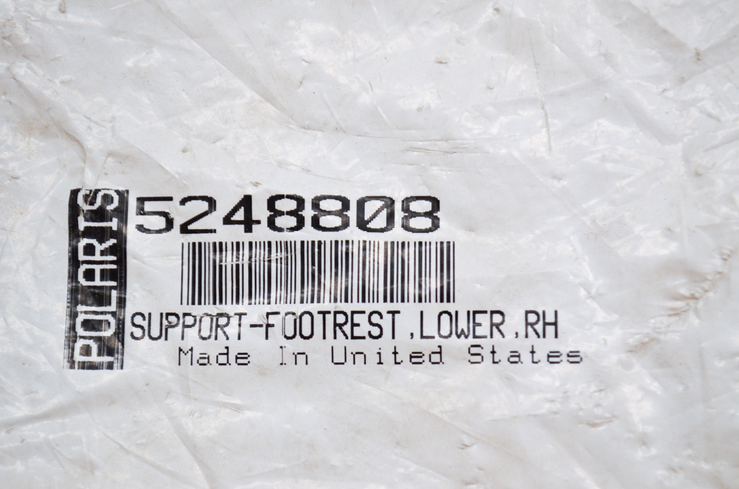 OEM Polaris 5248808 Right Hand Lower Footrest Support NOS