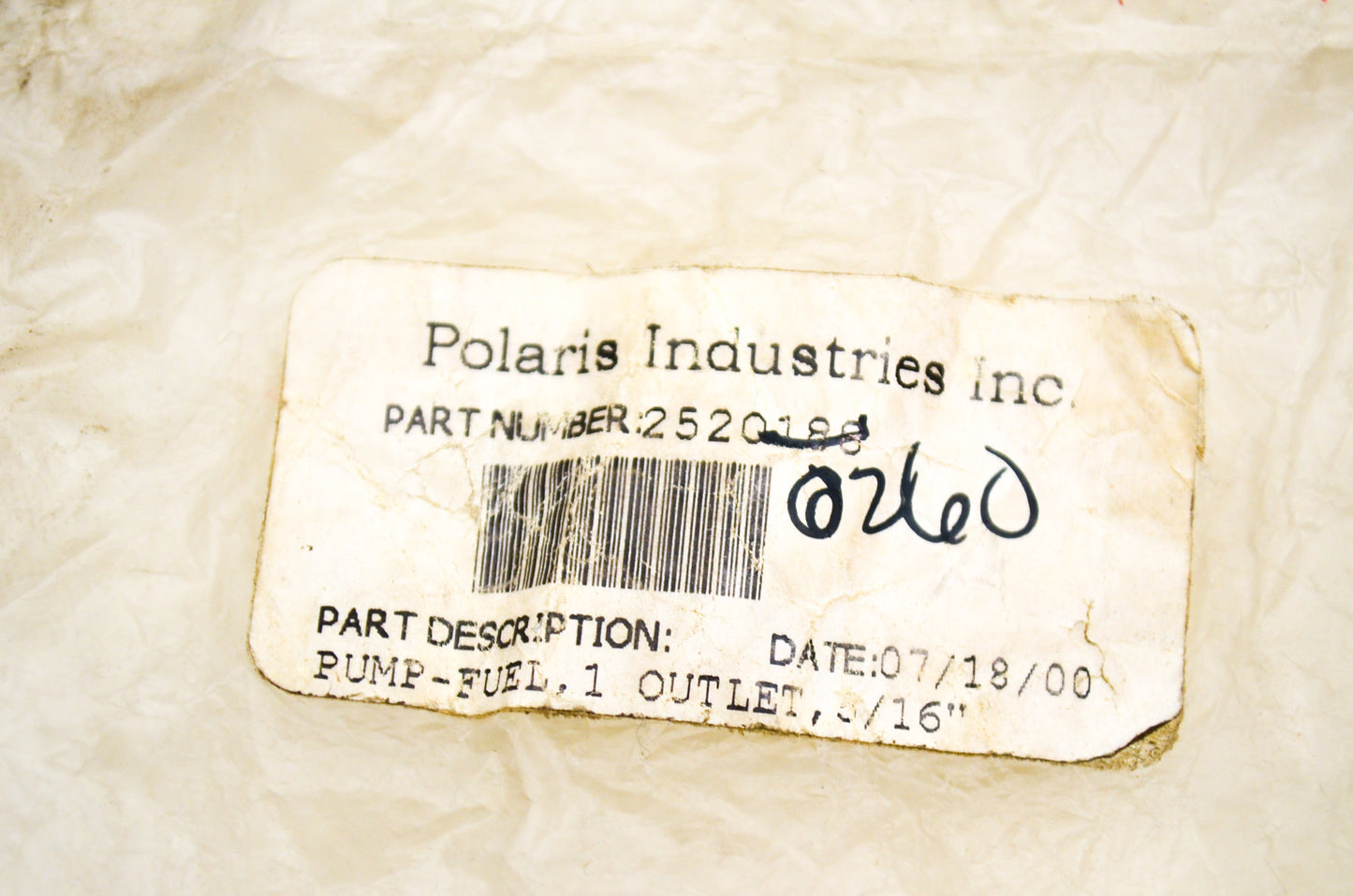 OEM Polaris 2520260, 2520188 Fuel Pump NOS