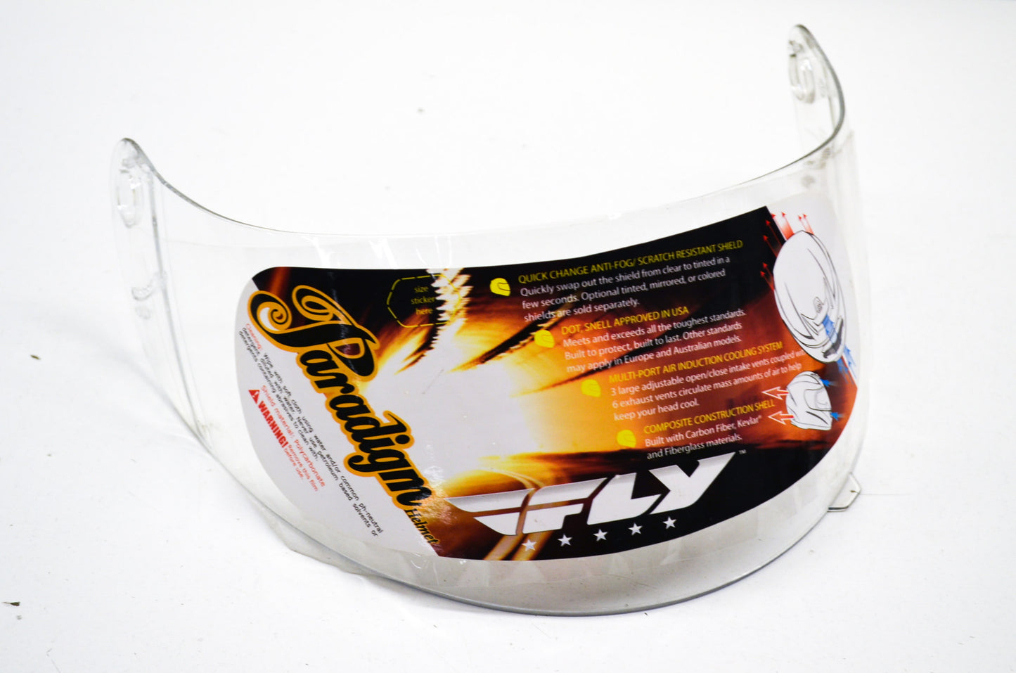 New Fly Clear Paradigm Helmet Shield NOS