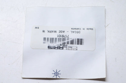 New OEM Polaris Age Warning Decal NOS