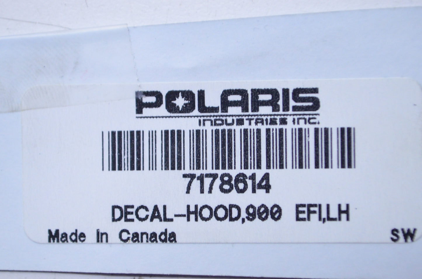 OEM Polaris 7178614 Left Hand 900 EFI Hood Decal NOS