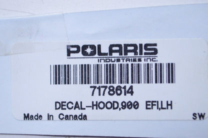 OEM Polaris 7178614 Left Hand 900 EFI Hood Decal NOS