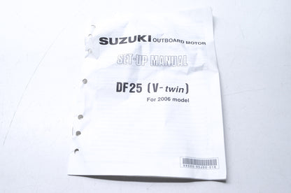 OEM Suzuki 99505-95J00-01E 2006 DF25 V-Twin Set Up Manual NOS