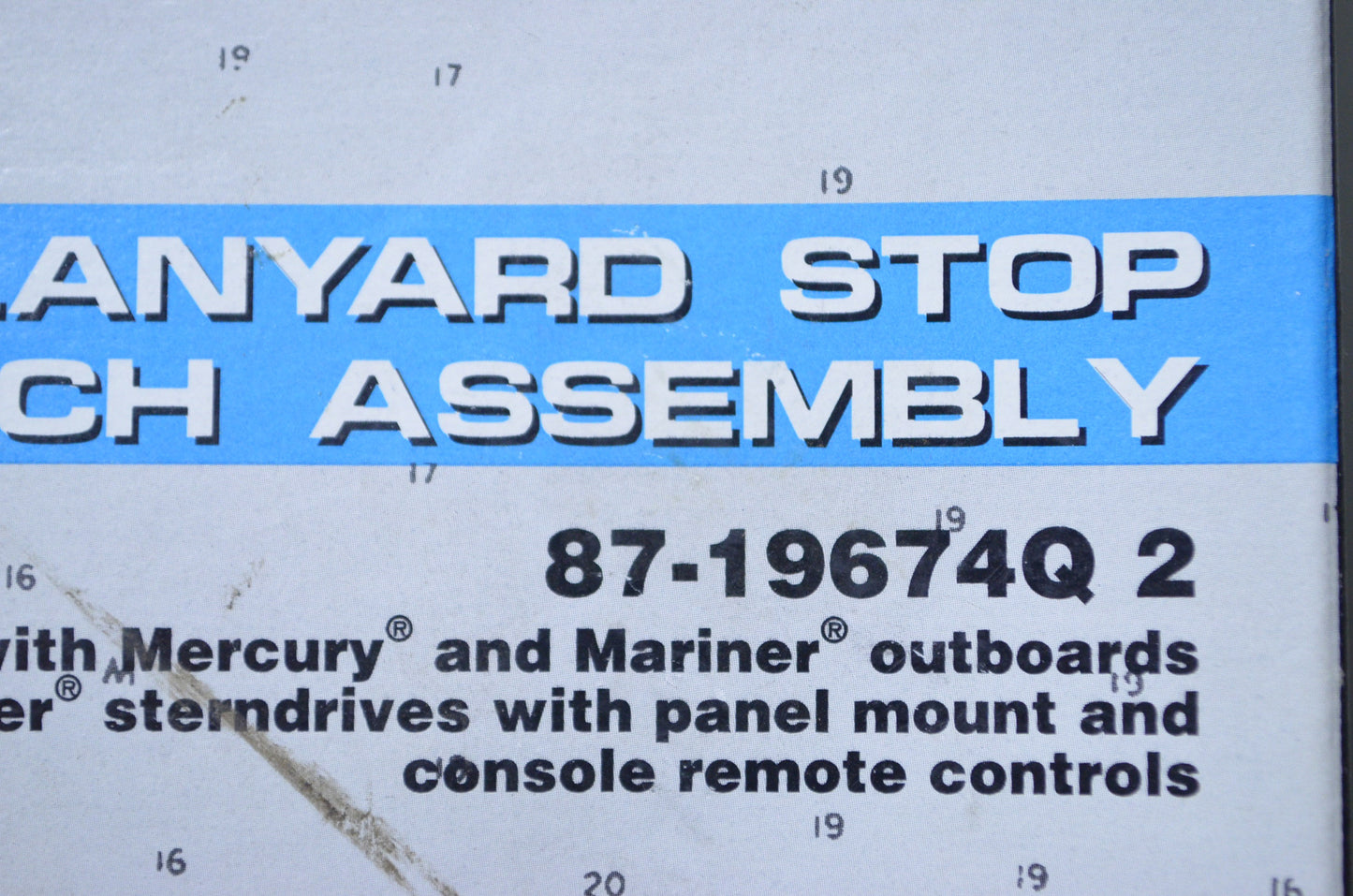 New OEM Mercury Lanyard Stop Switch Assembly NOS