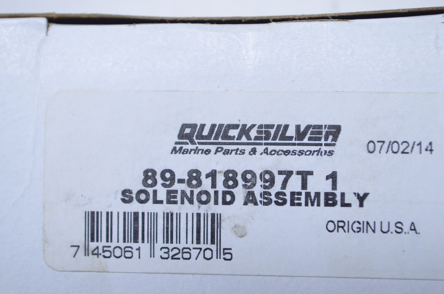 OEM Mercury 89-818997T 1 Solenoid Assembly NOS